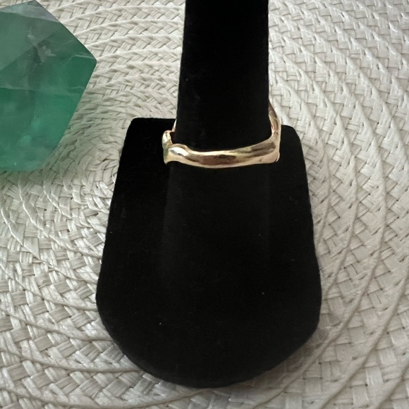 Abstract Artisan Handmade Modernistic Gold Women's Ring - Picture 8 of 8